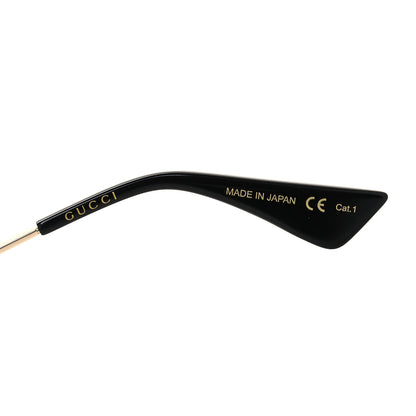 Gucci Metal Acetate Striped Soave Amore Round Frame Sunglasses GG0113S Gold Pink 5 of 7