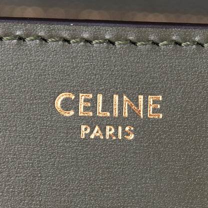 Celine Box Calfskin Classic Box Medium Flap Bag Army Green 6 of 9