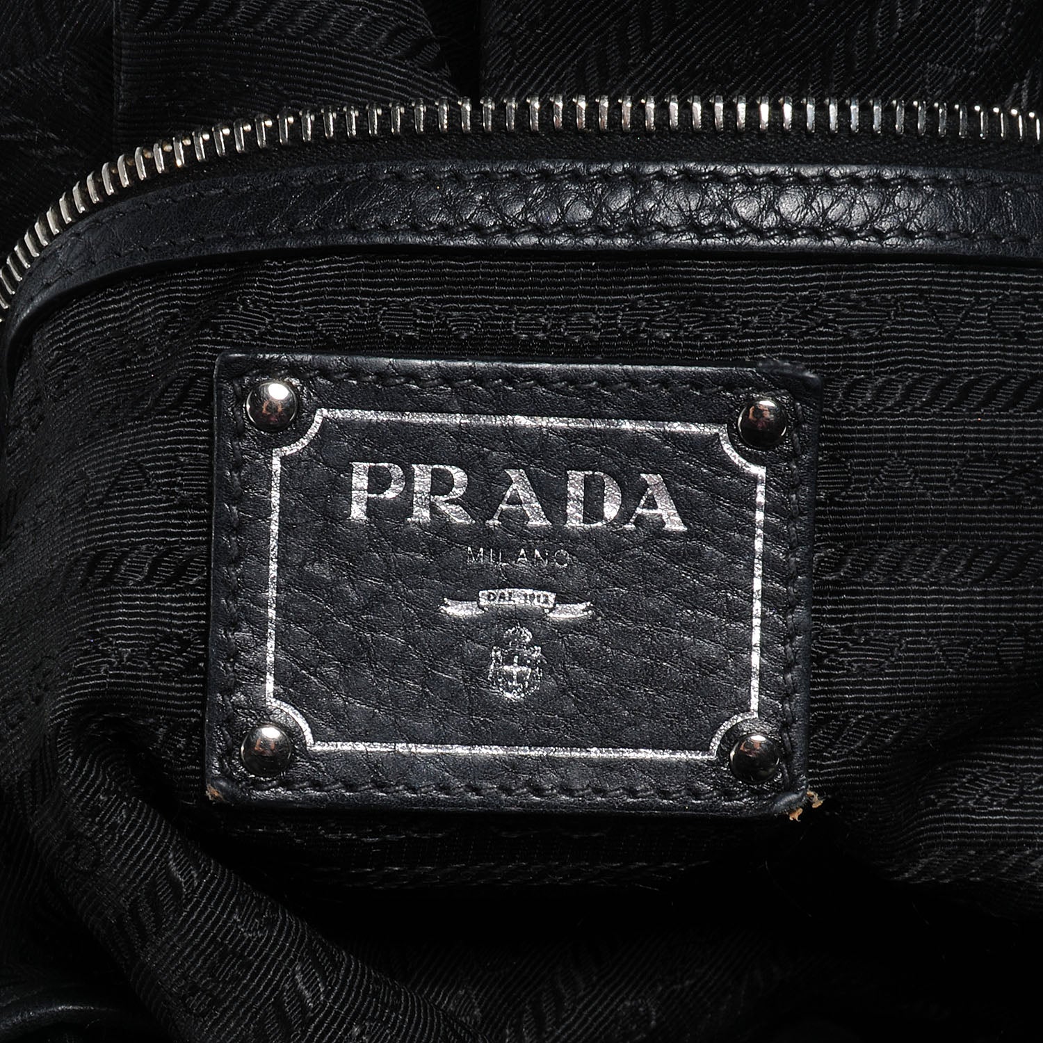 Prada Vitello Daino Tote Nero Black 6 of 11