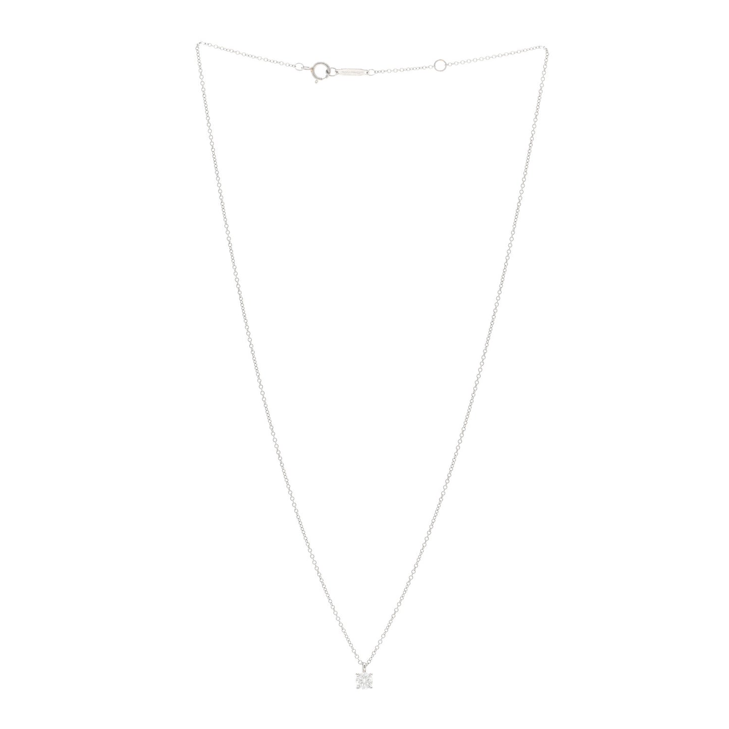 Platinum Diamond .30ct Solitaire Pendant Necklace