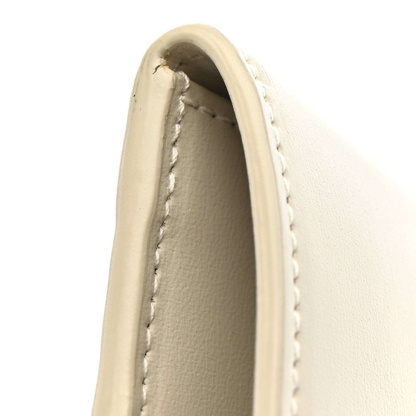 Smooth Shiny Calfskin Uptown Pouch Blanc Vintage