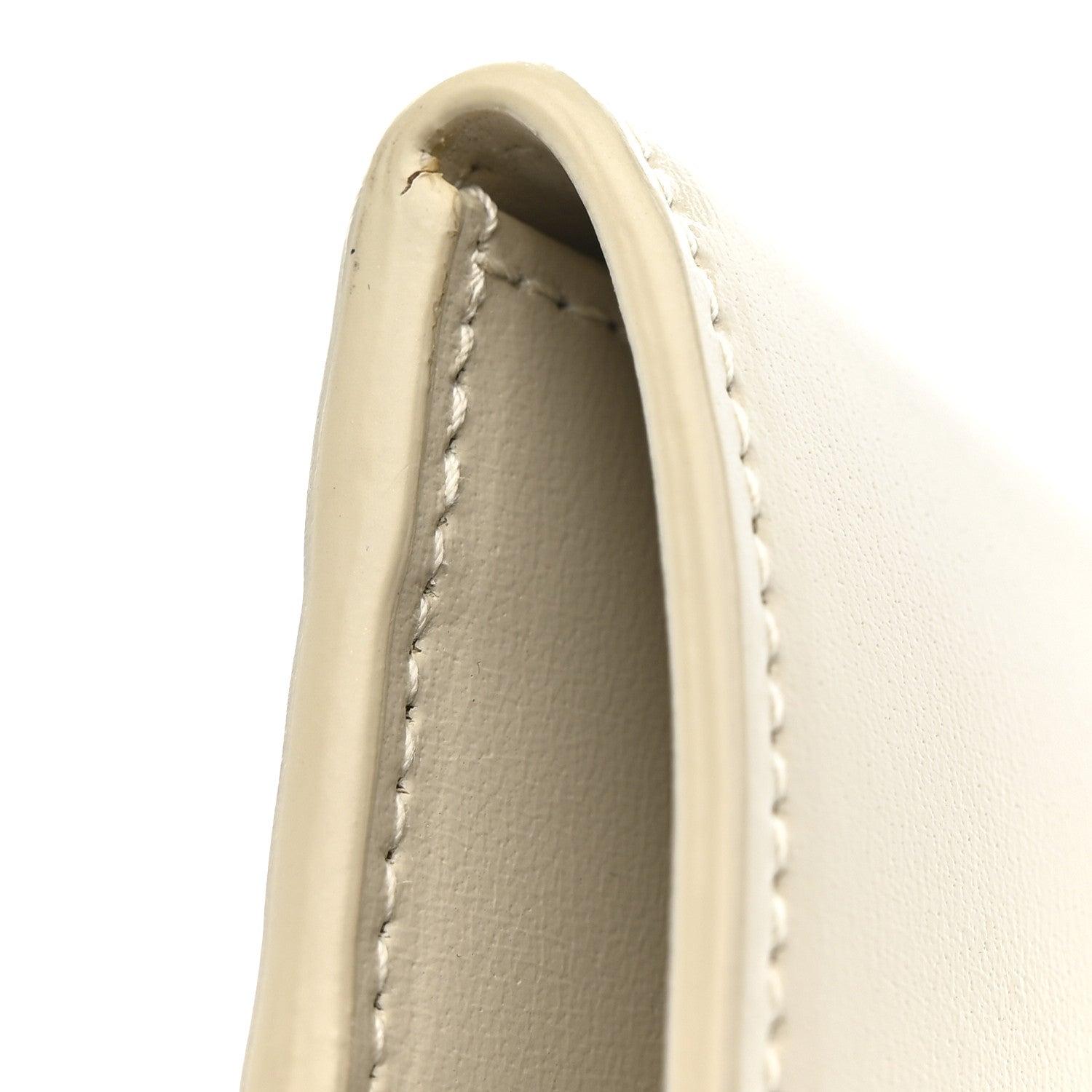 Saint Laurent Smooth Shiny Calfskin Uptown Pouch Blanc Vintage 9 of 9