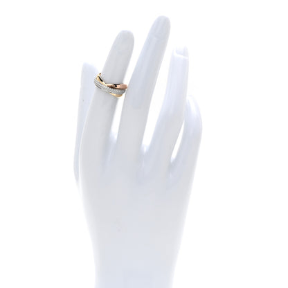 Cartier 18K White Yellow Pink Gold Diamond Small Trinity Paved Ring 48 4.5 2 of 6