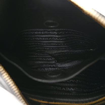 Prada Vitello Phenix Zippered Messenger Hobo Black 16 of 16