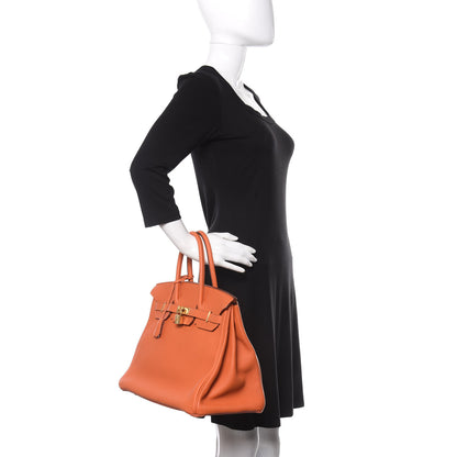 Hermes Togo Birkin 35 Orange 2 of 10