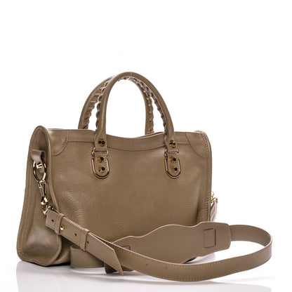 Balenciaga Chevre Gold Metallic Edge Hardware S City Beige Latte 2 of 10