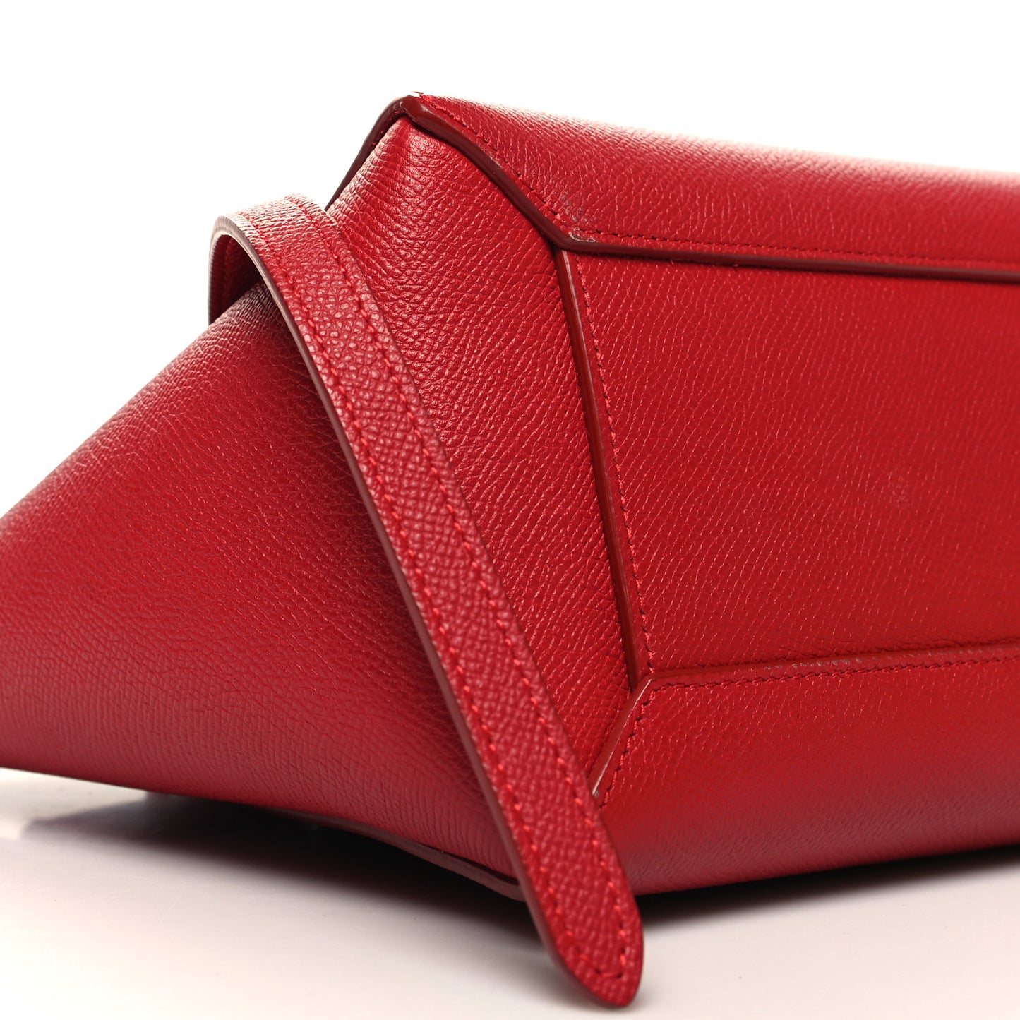 Baby Grained Calfskin Micro Belt Bag Coquelicot