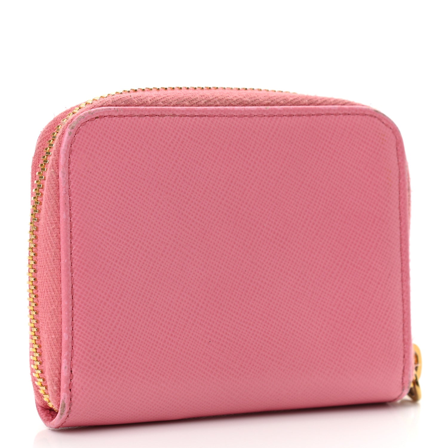 Prada Saffiano Metal Zip Coin Purse Geranio 3 of 9