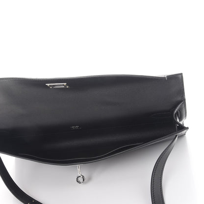 Hermes Swift Kelly Cut Clutch Pochette Black 5 of 8