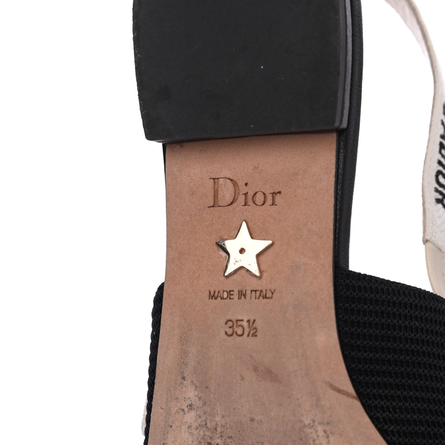 Technical Canvas Ribbon J'Adior Slingback Ballet Flats 35.5 Black
