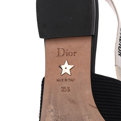 Christian Dior Technical Canvas Ribbon J'Adior Slingback Ballet Flats 35.5 Black 7 of 19