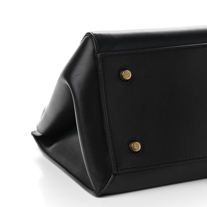 Celine Supple Calfskin Large Edge Shoulder Bag Navy Black 8 of 9