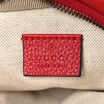 Gucci Grained Calfskin Small Logo Belt Bag Hibiscus Red 6 of 9