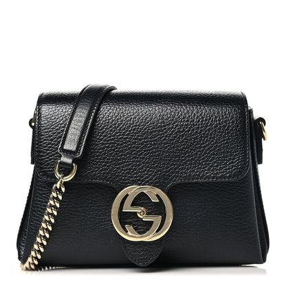 Gucci Dollar Calfskin Interlocking G Crossbody Bag Black 1 of 10
