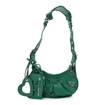 Balenciaga Agneau Arena Le Cagole Shoulder Bag XS Jade 3 of 11