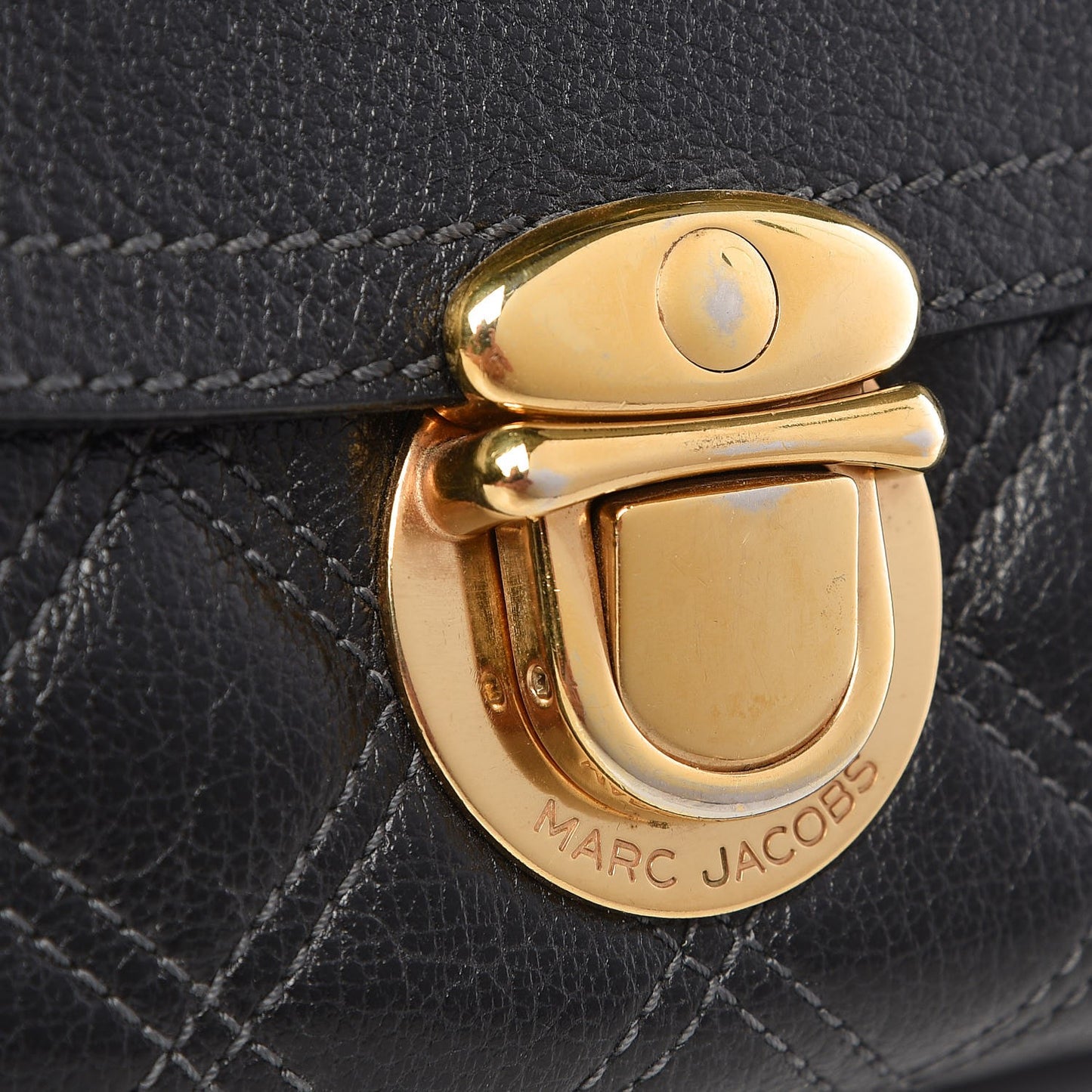 Calfskin Quilted Elise Satchel Black