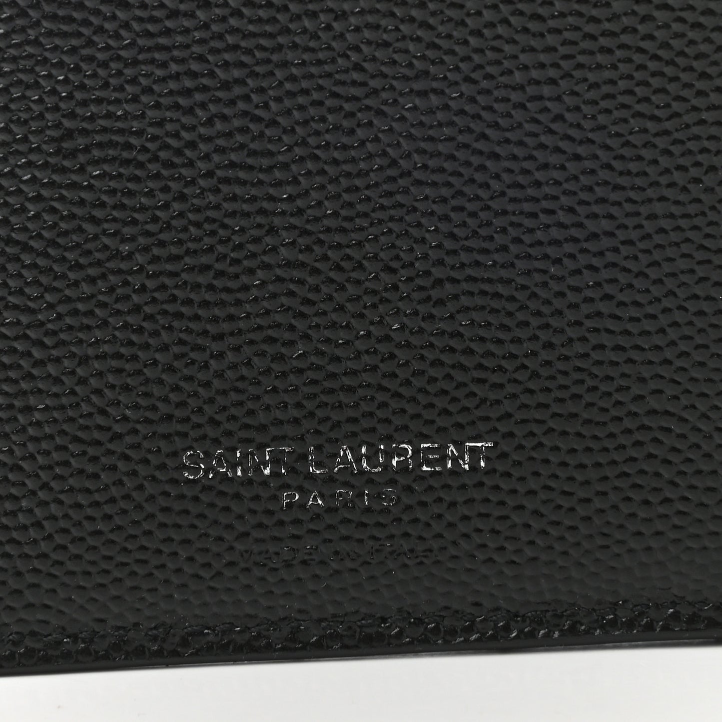 Grain De Poudre Matelasse Chevron Monogram Zipped Two-Part Wallet Black