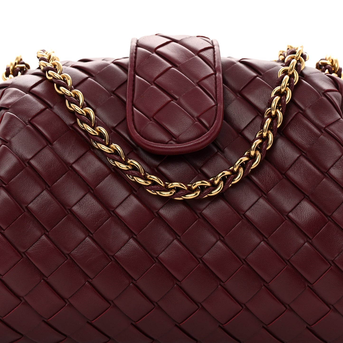 Nappa Intrecciato Teen The Lauren 1980 Clutch With Chain  Barolo