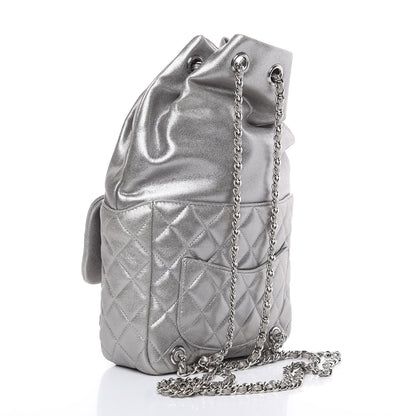 Chanel Metallic Lambskin Quilted Small In Seoul Backpack Silver 3 of 11