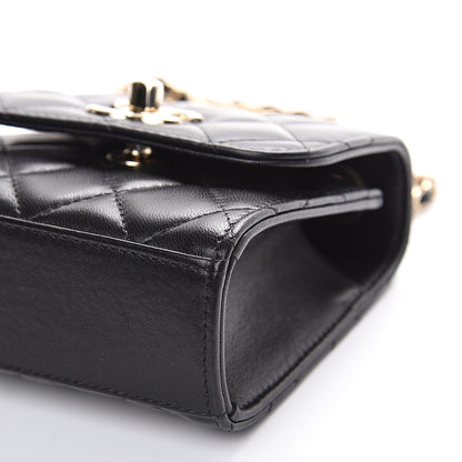 Chanel Lambskin Quilted Mini Trendy CC Chain Wallet Black 5 of 9