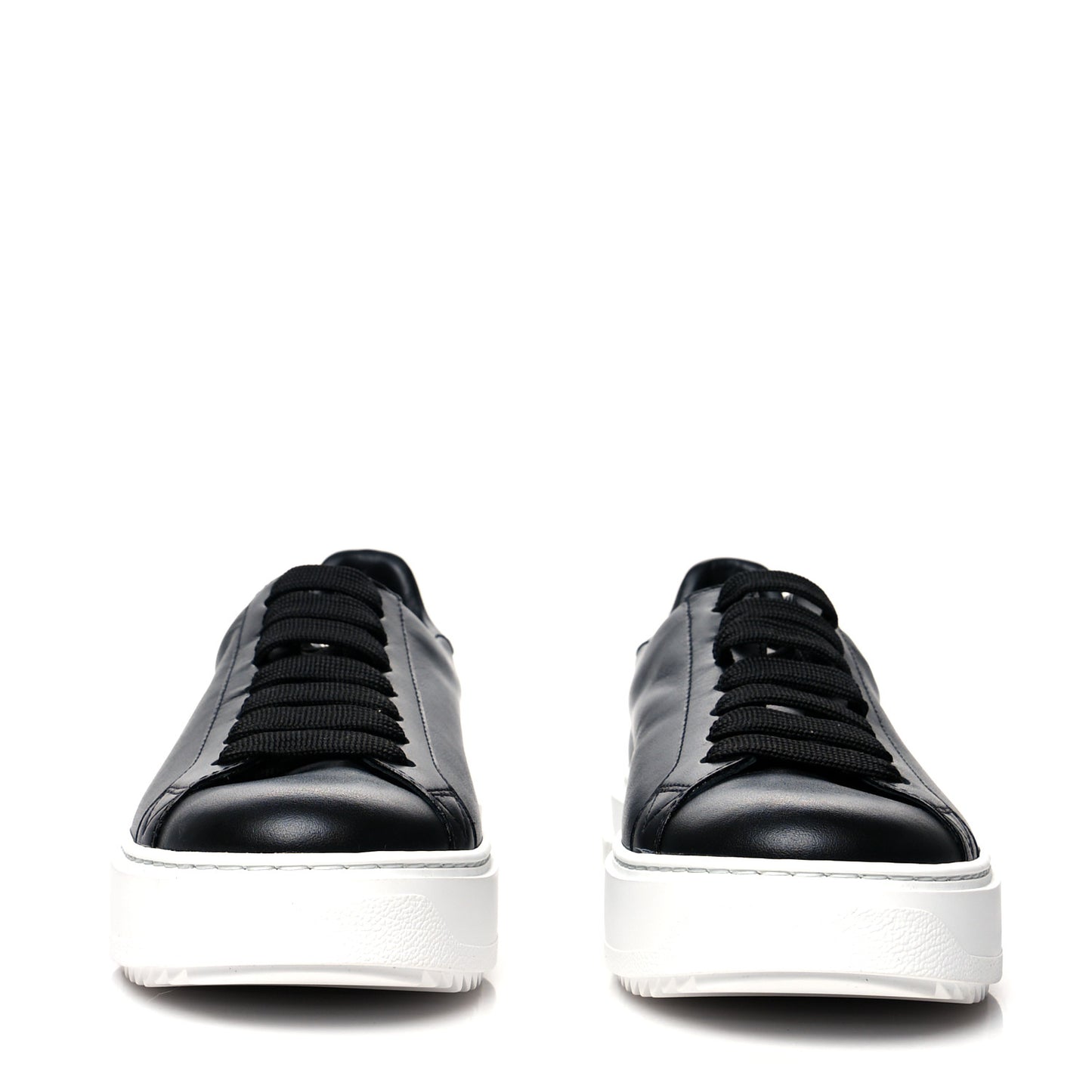 Calfskin Time Out Sneakers 39.5 Black