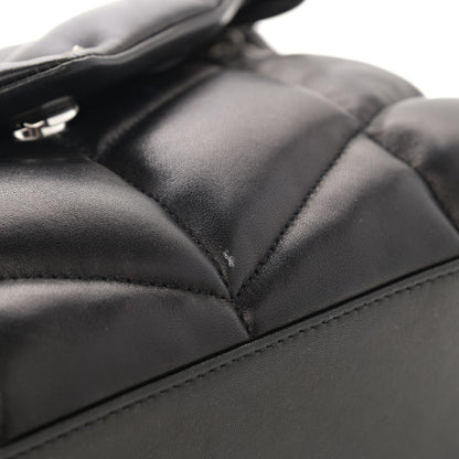 Saint Laurent Lambskin Quilted Small Loulou Puffer Monogram Chain Satchel Black 10 of 11