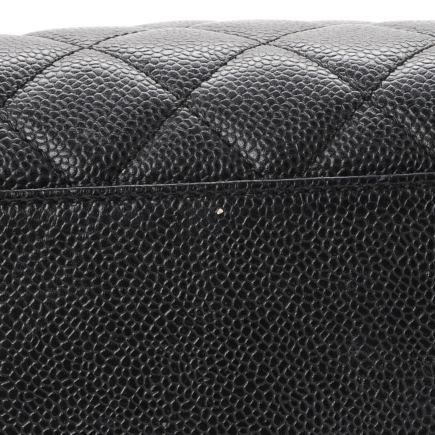 Caviar Quilted Bowler Black