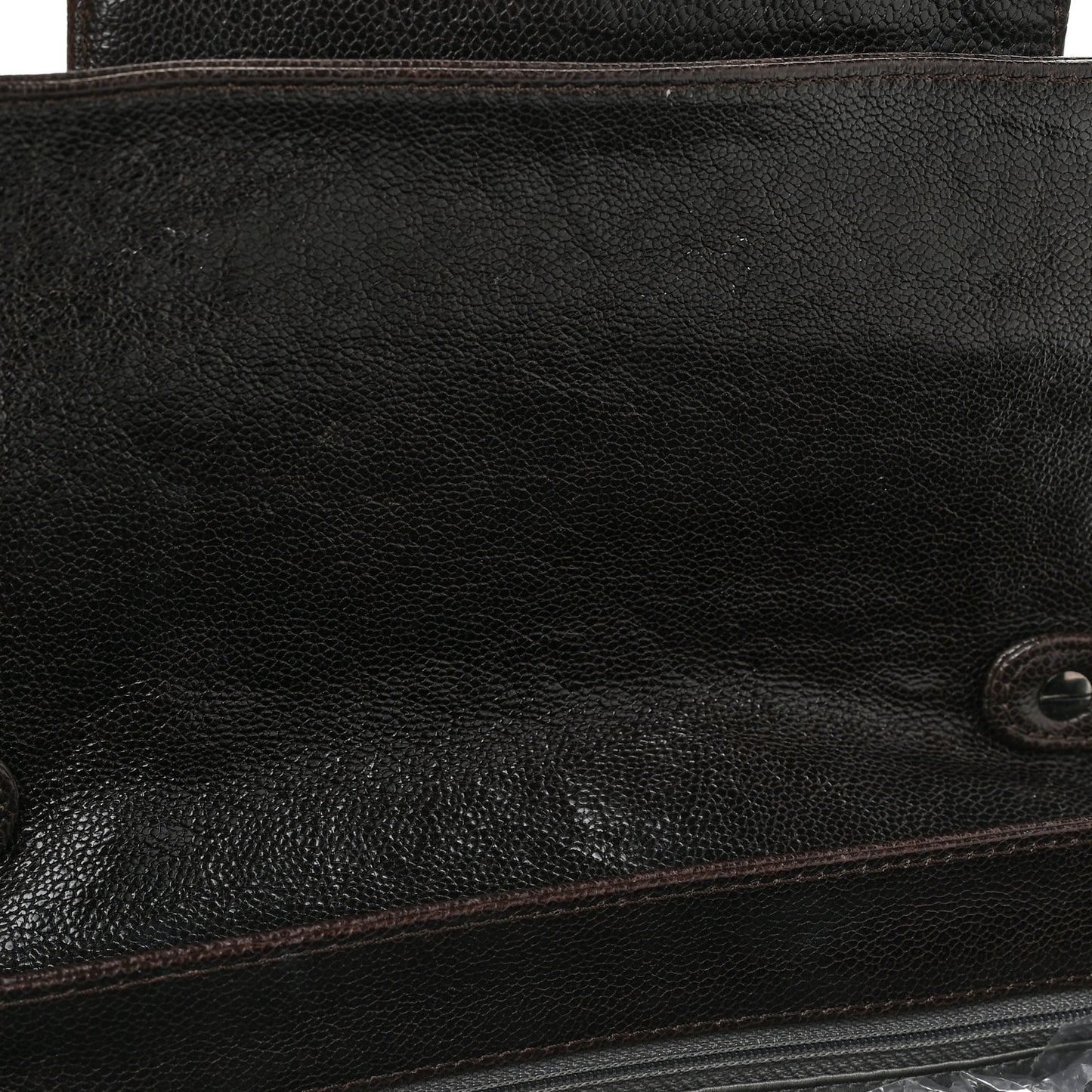 Glazed Caviar Small Pocket In The City Shoulder Bag Brown