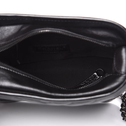 Chanel Aged Calfskin Chevron Quilted Small Gabrielle Hobo So Black 5 of 10