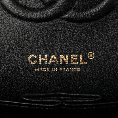 Chanel Tweed Sequin Patchwork Medium Double Flap Black 6 of 10