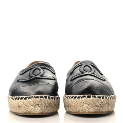 Chanel Lambskin CC Espadrilles 38 Black 2 of 10