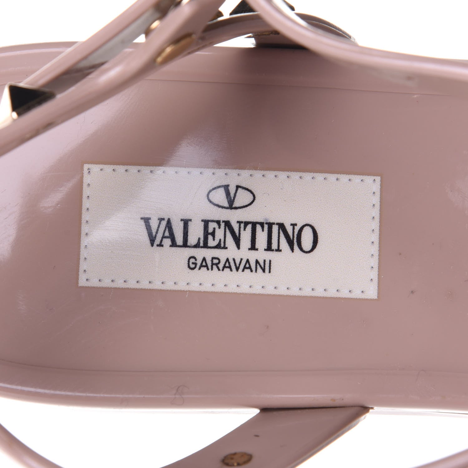 Valentino Garavani PVC Jelly Rockstud Caged Sandals 40 Poudre 9 of 9