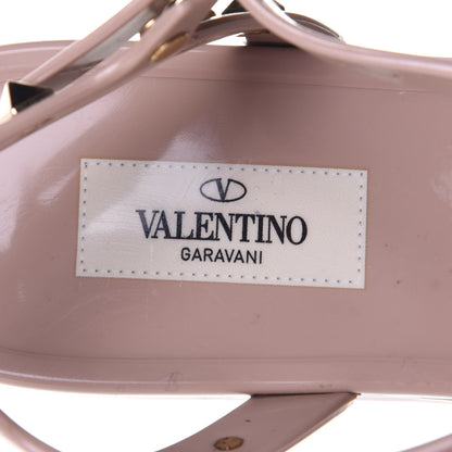 Valentino Garavani PVC Jelly Rockstud Caged Sandals 40 Poudre 9 of 9