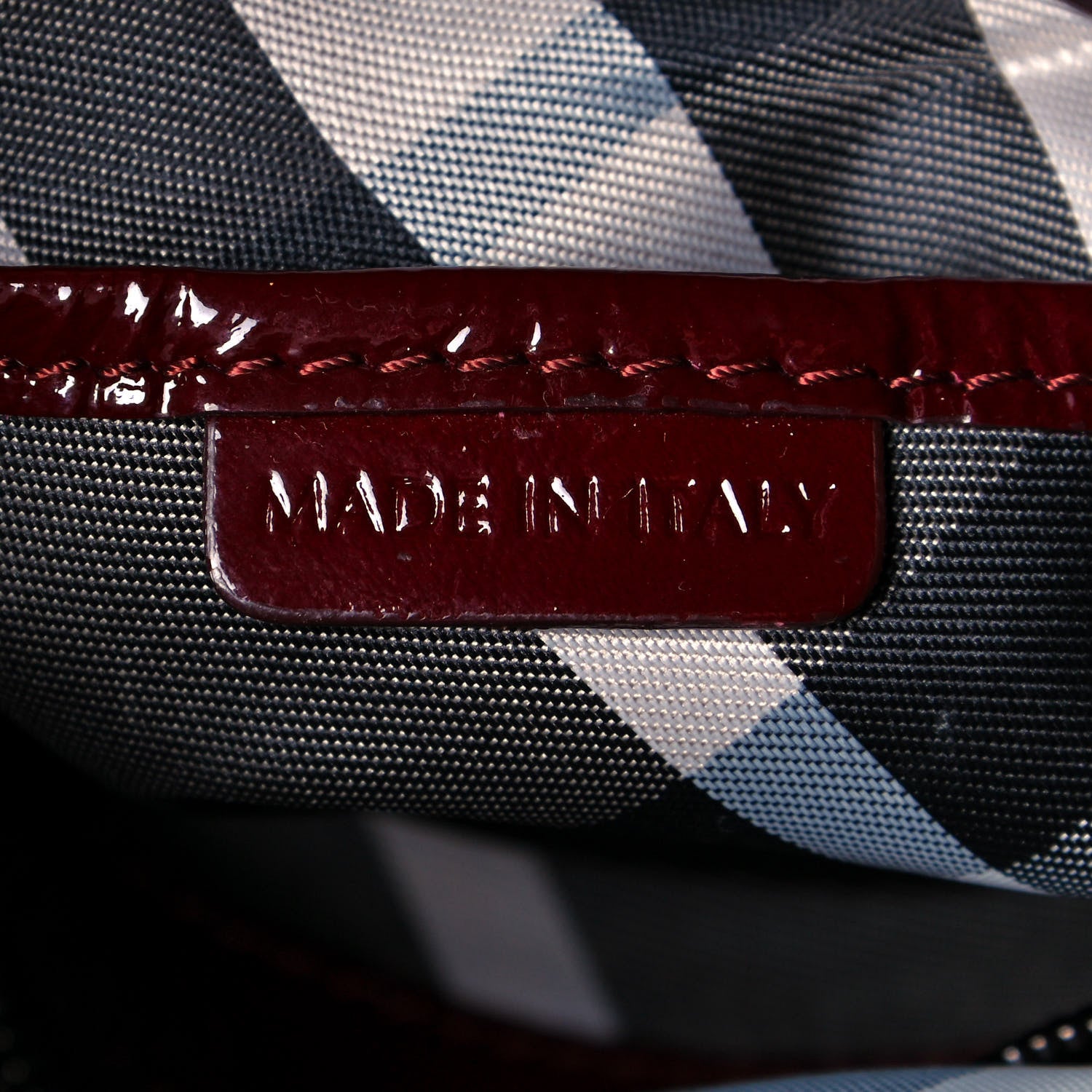 Burberry Patent Quilted Hobo Burgundy 6 of 13