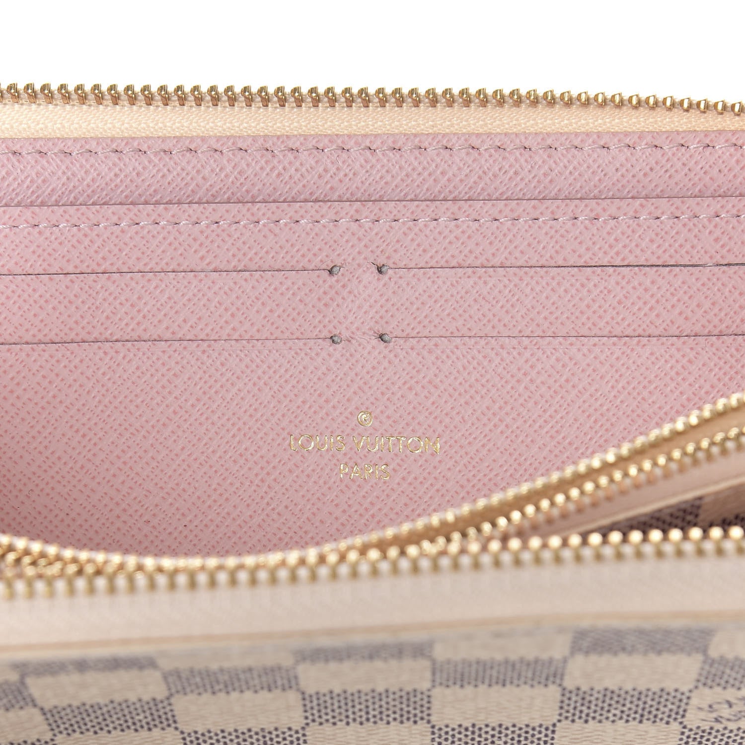 Louis Vuitton Damier Azur Clemence Wallet Rose Ballerine 6 of 7