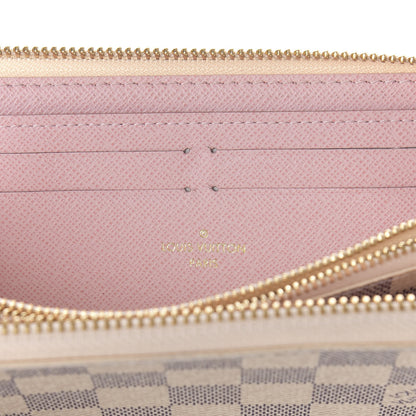 Louis Vuitton Damier Azur Clemence Wallet Rose Ballerine 6 of 7