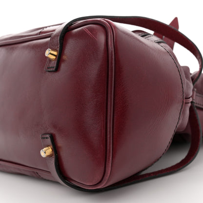 Burberry Lambskin Whipstitch Medium Tote Burgundy 9 of 15