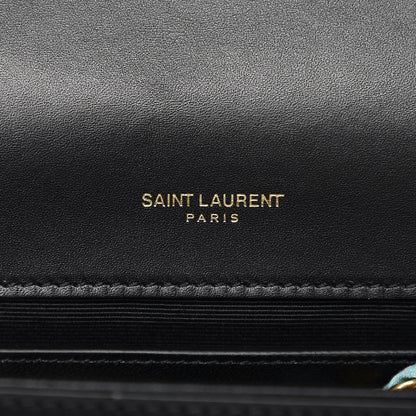 Saint Laurent Calfskin Medium Monogram Kate Satchel Black Multicolor 6 of 7