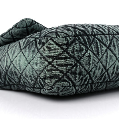 Chanel Denim Quilted Denimpression Flap Green Black 8 of 11