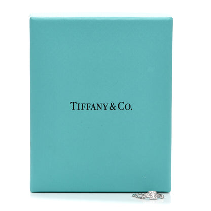 Tiffany 18K White Gold Diamond T Chain Ring 51 5.75 5 of 5