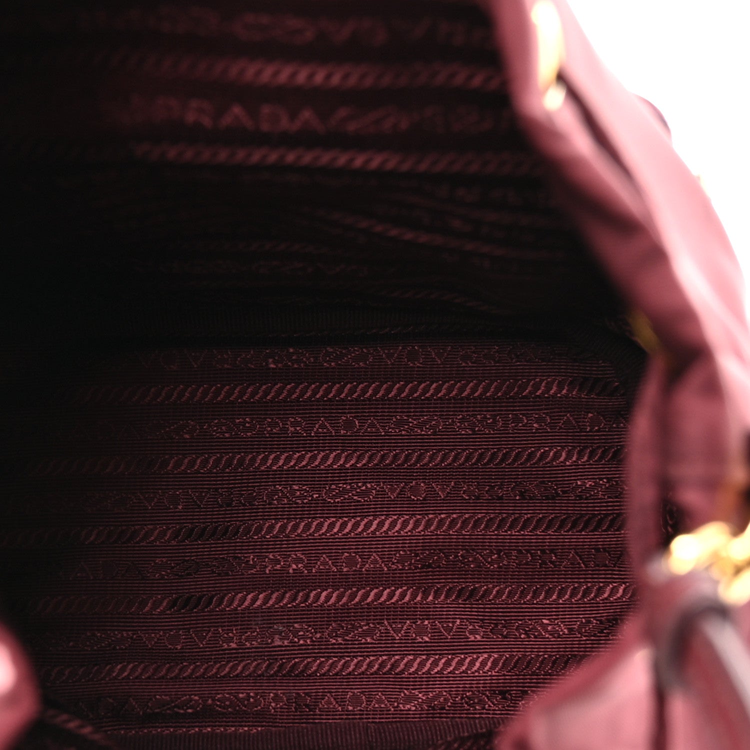 Prada Saffiano Tessuto Nylon Mini Bucket Crossbody Bag Granato 15 of 17
