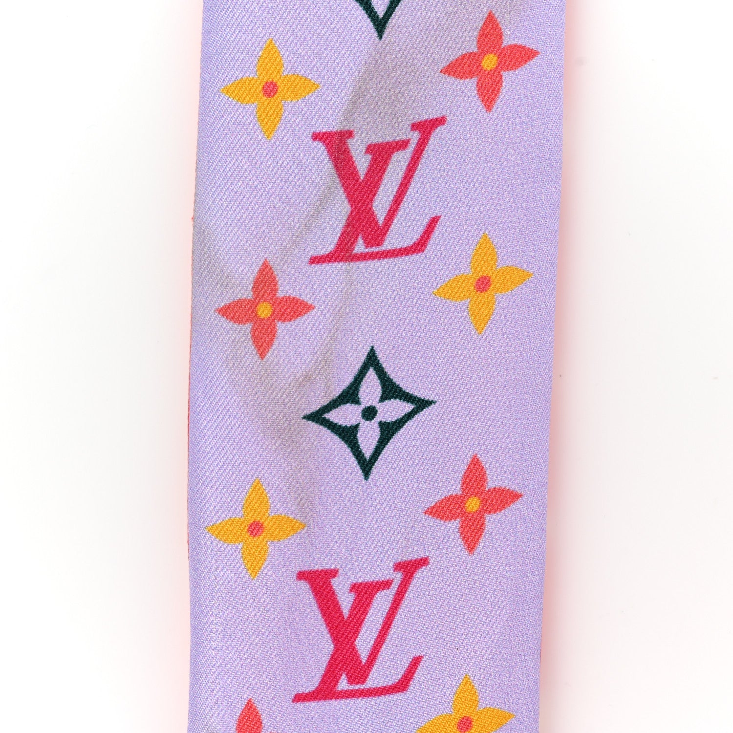Louis Vuitton Silk Monogram Flowers Forever Bandeau Red 4 of 10