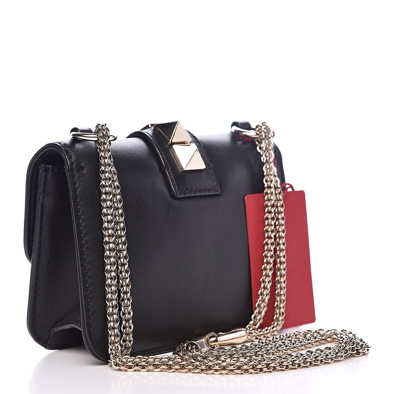 Valentino Garavani Vitello Mini Glam Lock Rockstud Flap Black 3 of 11