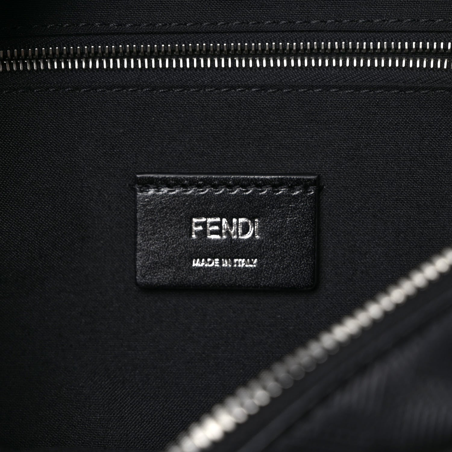 Fendi Vitello Grace King FF Lines Embossed Diagonal Belt Bag Black 6 of 8