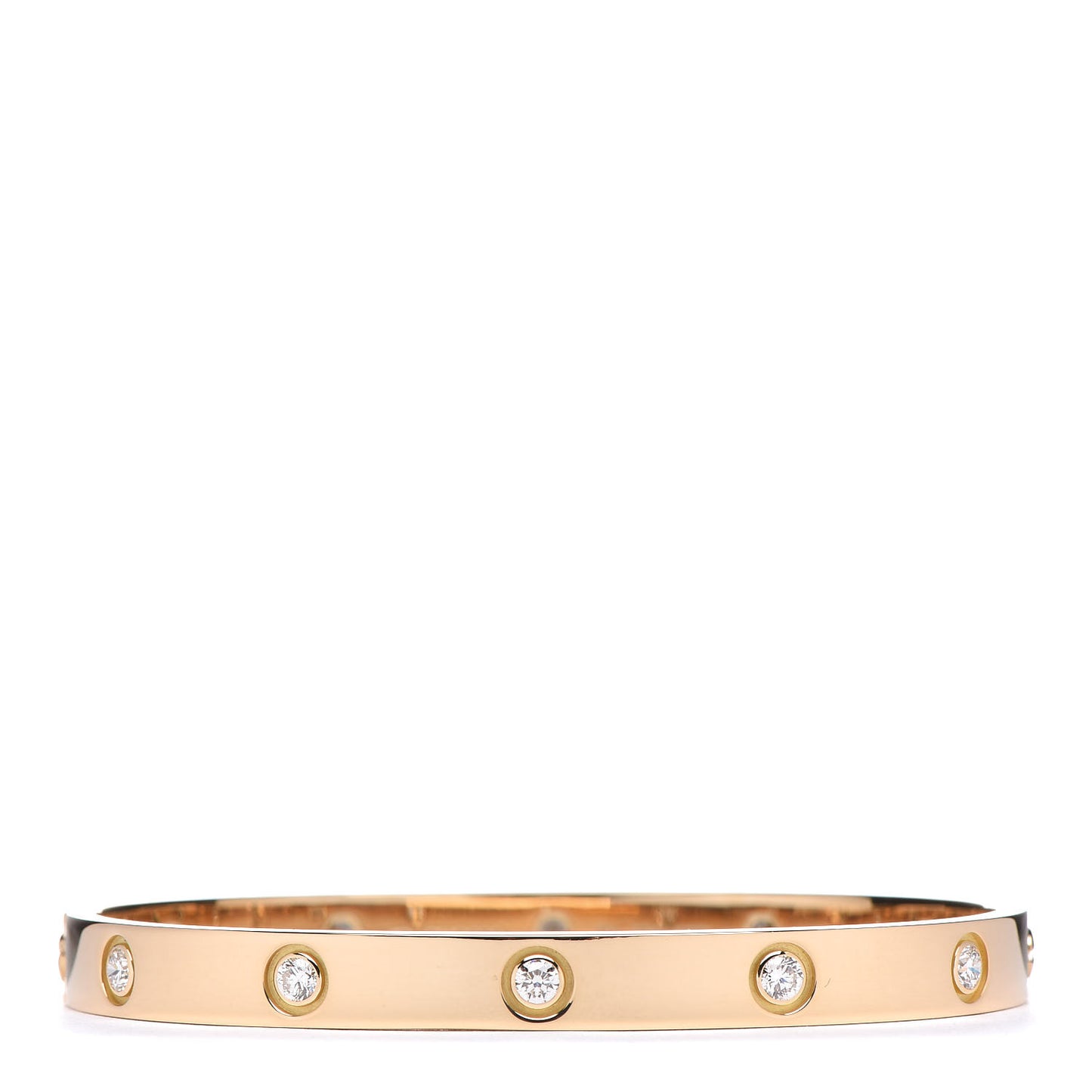18K Yellow Gold 10 Diamond LOVE Bracelet 18