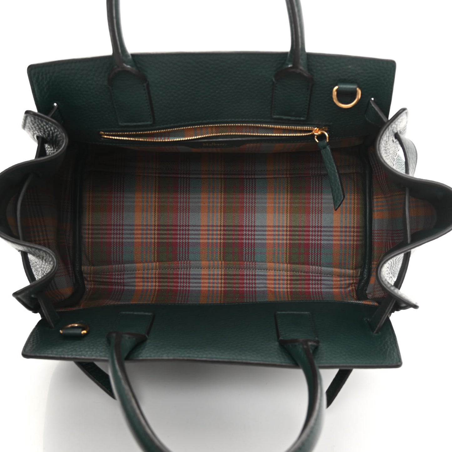 Heavy Grain Belted Bayswater Tote Mulberry Green