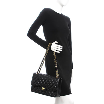 Chanel Caviar Quilted Jumbo Double Flap Black 3 of 9