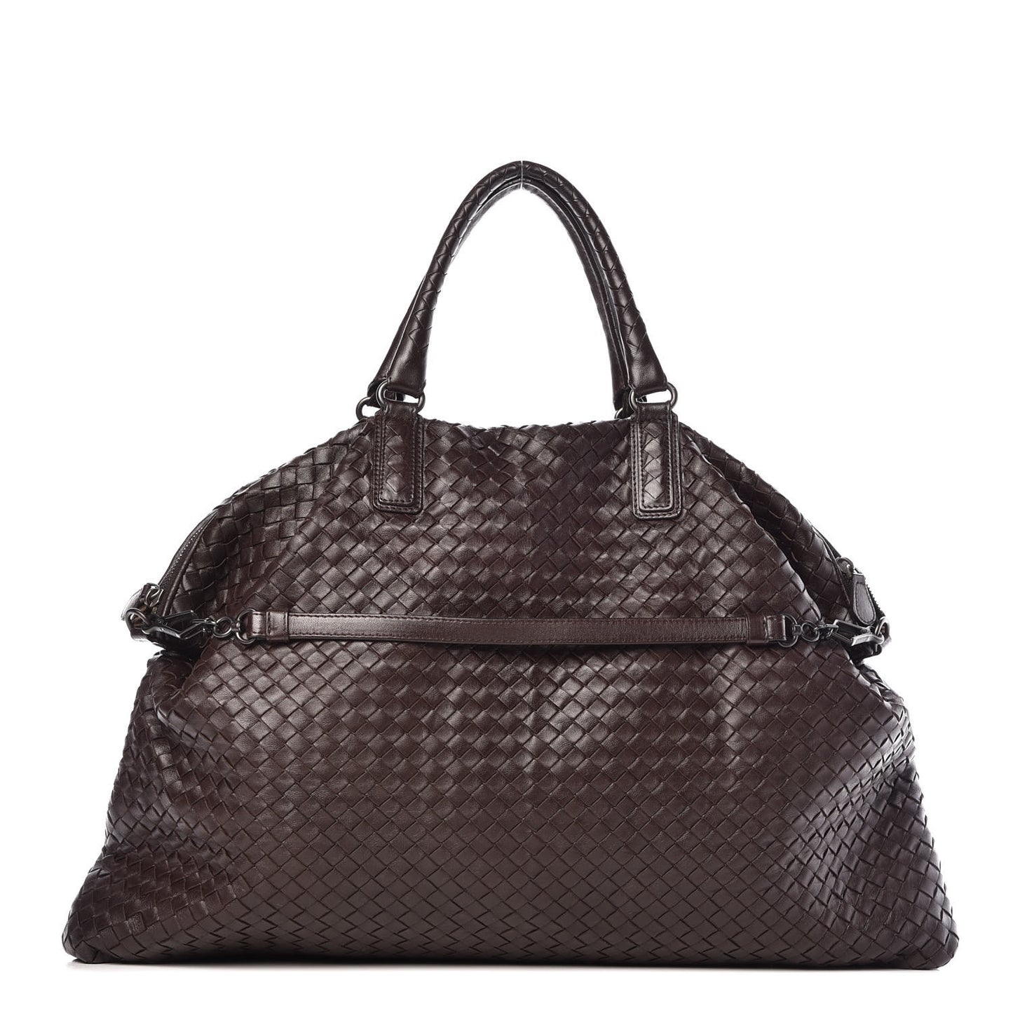 Nappa Intrecciato Maxi Convertible Tote Ebano