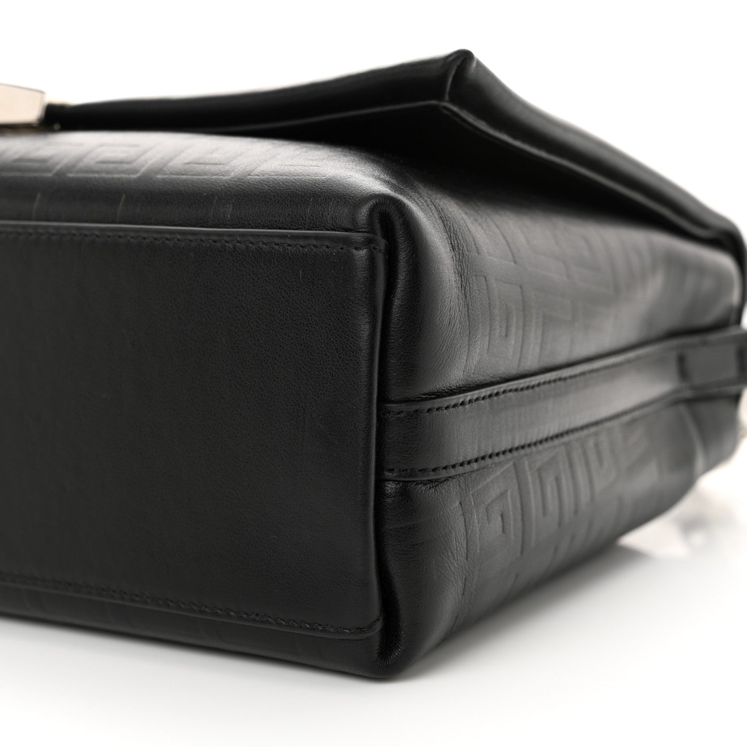 Givenchy Soft Calfskin 4G Embossed Medium Shoulder Bag Black 9 of 11