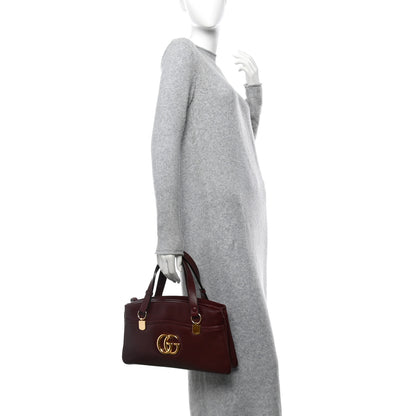 Gucci Vitello Palmellato Lux Large Arli Top Handle Bag Vintage Bordeaux 2 of 12